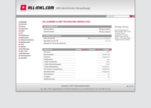 All-Inkl Oberfläche